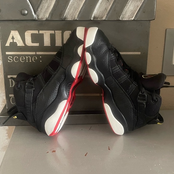 Nike Air Jordan 6 Rings Boys Size 3Y Black Athletic Shoes Sneakers 323432-063 - Picture 3 of 11